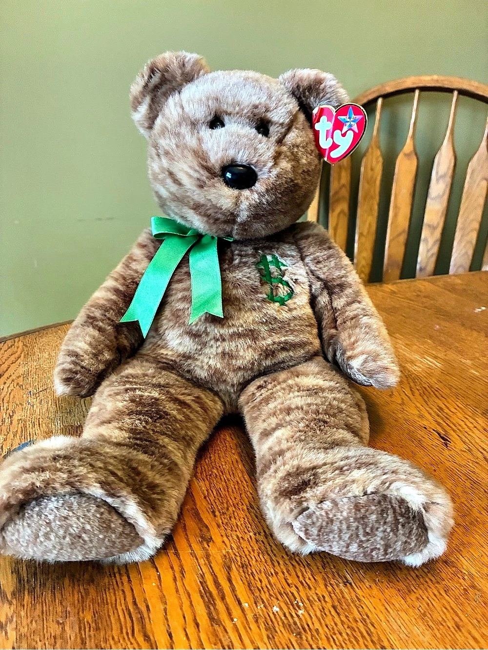 Ty Billionaire Beanie Baby Brown Bear